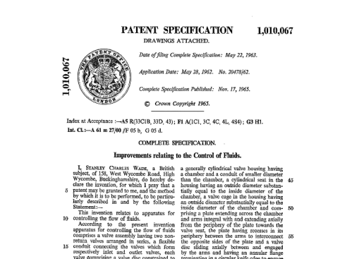 British patent of the WDT-shunt